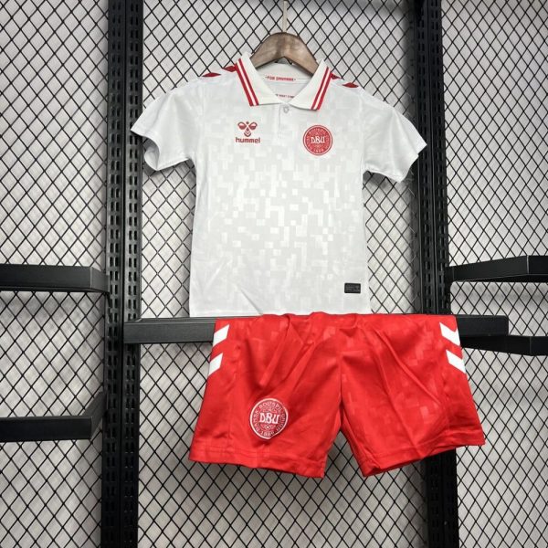 Denmark 2024/25 Euro Away Kids Kit - Image 3