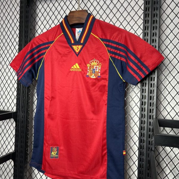 Spain 1998 Home Retro Jersey - Image 4