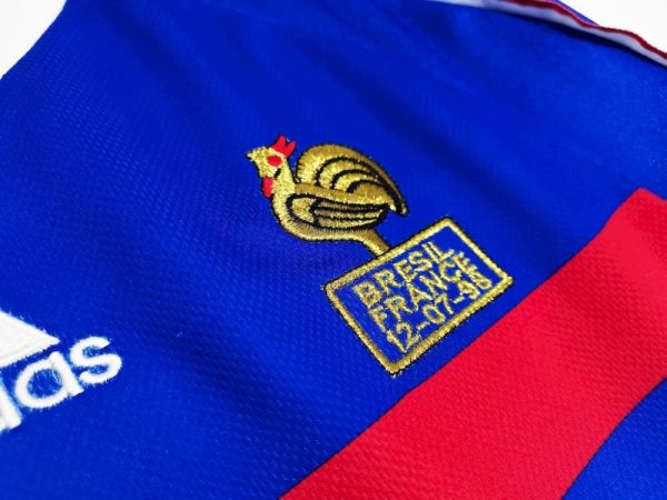 France 1998 World Cup Home Long Sleeves Retro Jersey - Image 10
