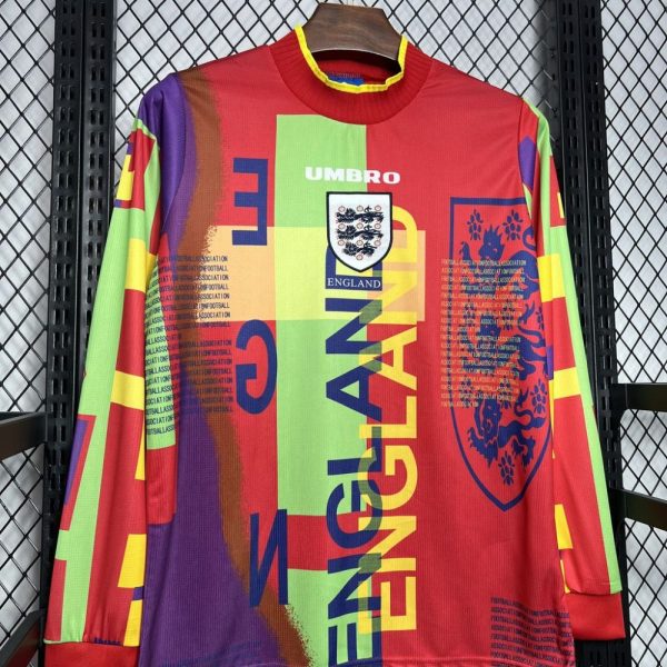 England 1995/96 Goalkeeper Long Sleeves Retro Jersey - Image 5