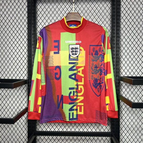 England 1995/96 Goalkeeper Long Sleeves Retro Jersey - Image 3