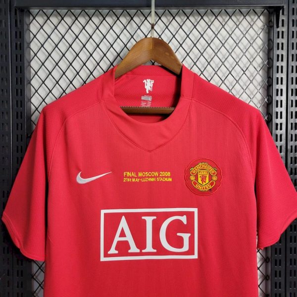 Manchester United 2007/08 Home Ucl Retro Jersey - Image 3
