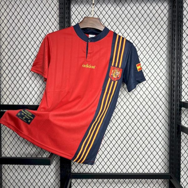 Spain 1996 Home Retro Jersey