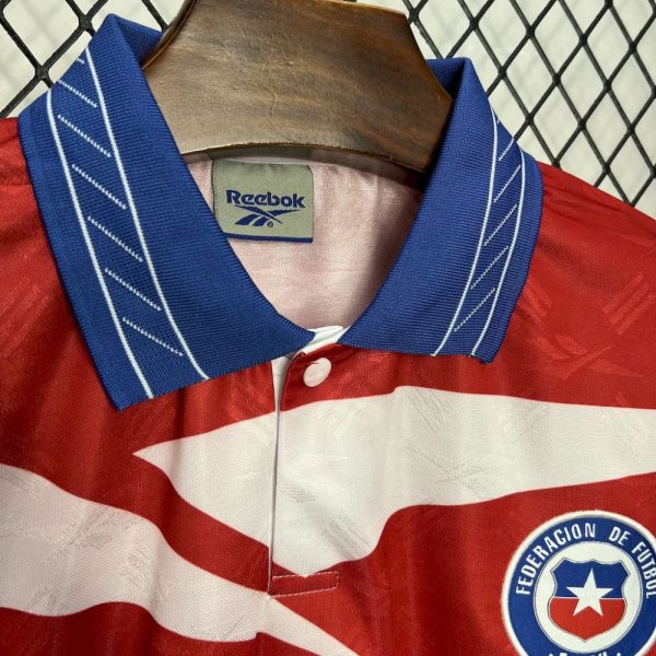 Chile 1998 Home Long Sleeves Retro Jersey - Image 8
