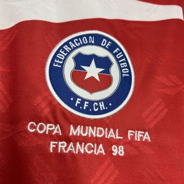 Chile 1998 Home Long Sleeves Retro Jersey - Image 6