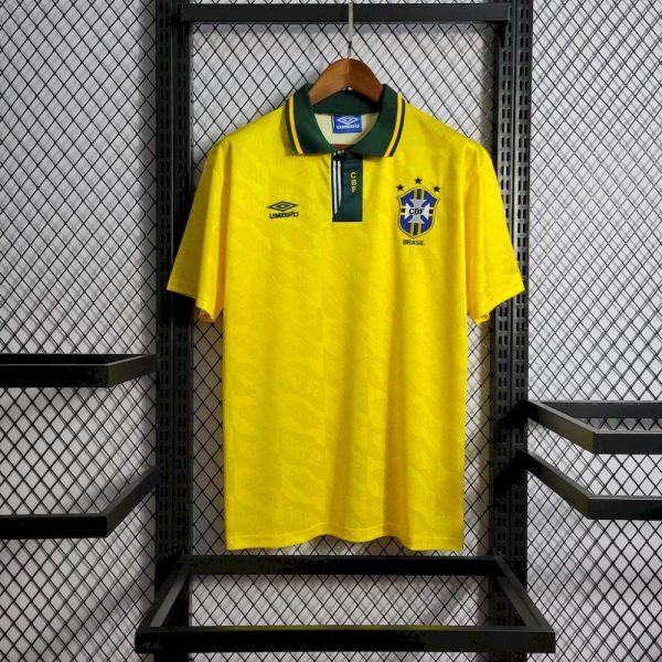 Brazil 1991/93 Home Retro Jersey - Image 3