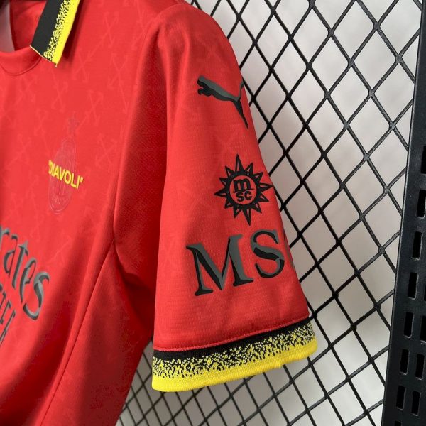Ac Milan 2025/26 Co-Branded Red Edition Jersey - Image 3