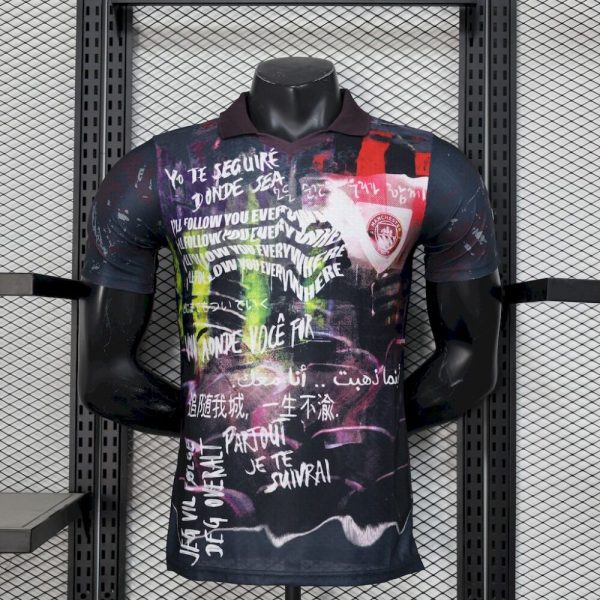 Manchester City 2025/26 Black Color Special Edition Jersey Player Version