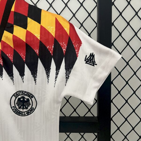Germany 1994 Home Kids Retro Jersey And Shorts - Image 3