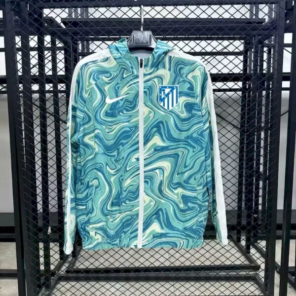 Atletico Madrid 2025/26 Green And White Windbreaker