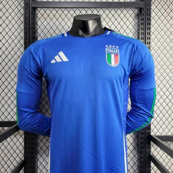Italy 2024/25 Euro Home Long Sleeves Jersey Player Version - Image 2