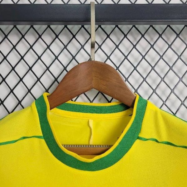 Brazil 1998 Home Kids Retro Jersey And Shorts - Image 8
