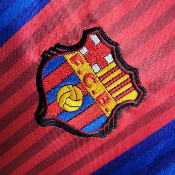 Barcelona 1991/92 Home Long Sleeve Retro Jersey - Image 9