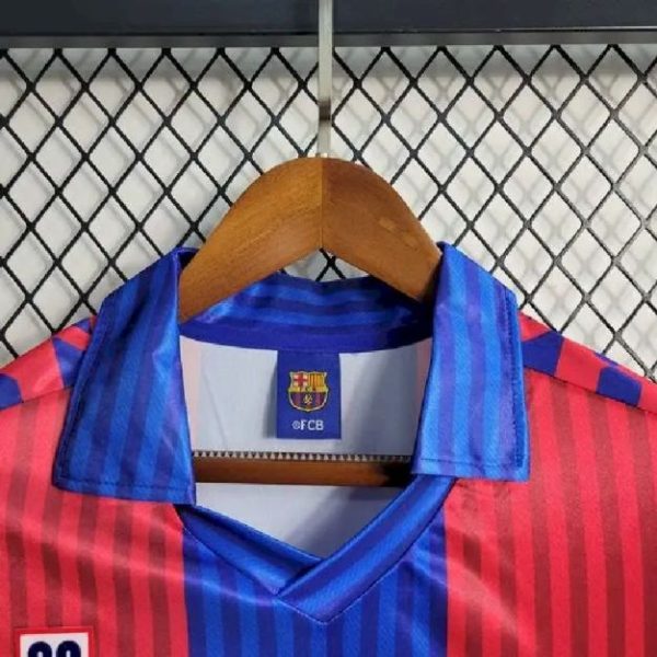 Barcelona 1991/92 Home Long Sleeve Retro Jersey - Image 6