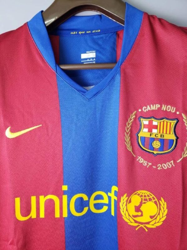 Barcelona 2007/08 Home Long Sleeves Retro Jersey - Image 4