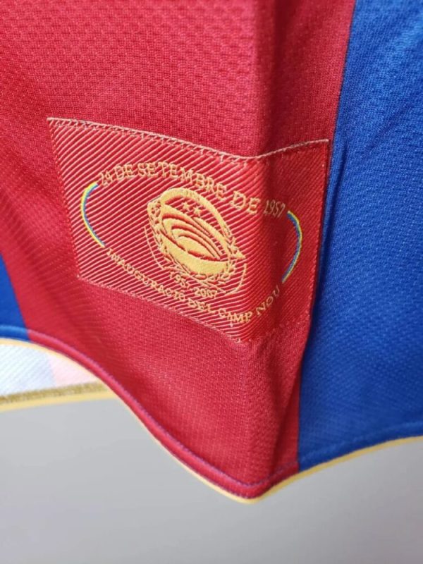 Barcelona 2007/08 Home Long Sleeves Retro Jersey - Image 6