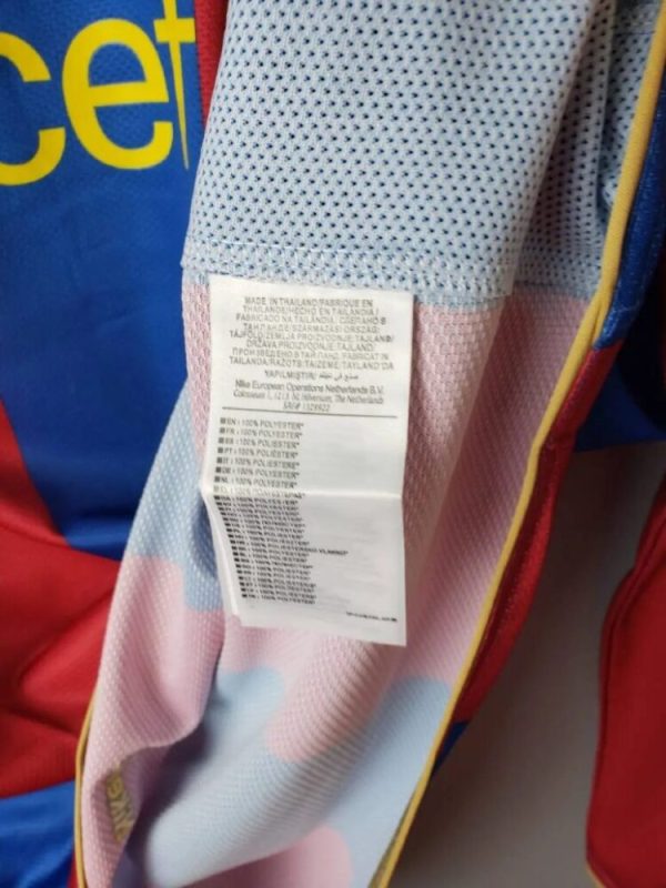 Barcelona 2007/08 Home Long Sleeves Retro Jersey - Image 7