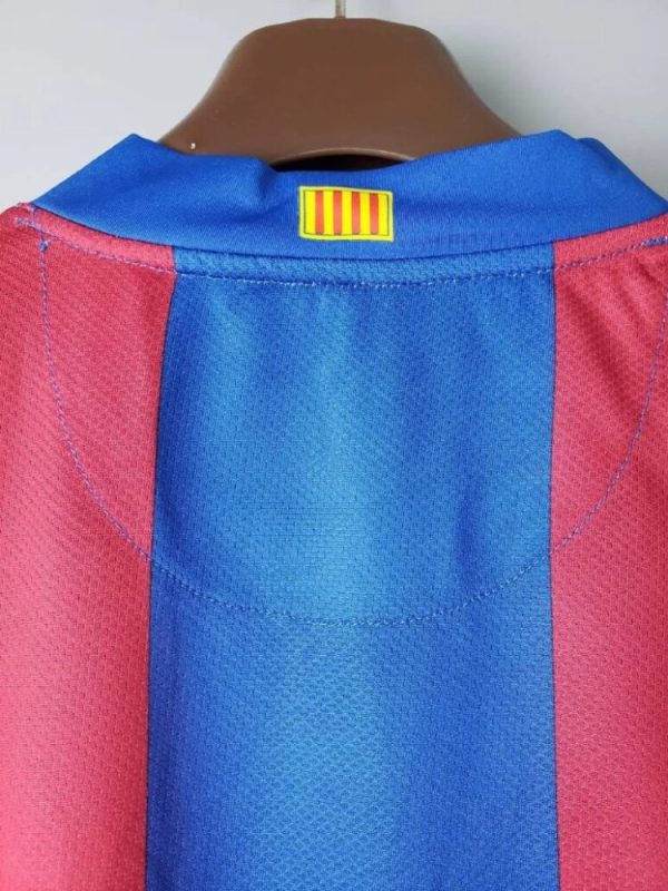 Barcelona 2007/08 Home Long Sleeves Retro Jersey - Image 8