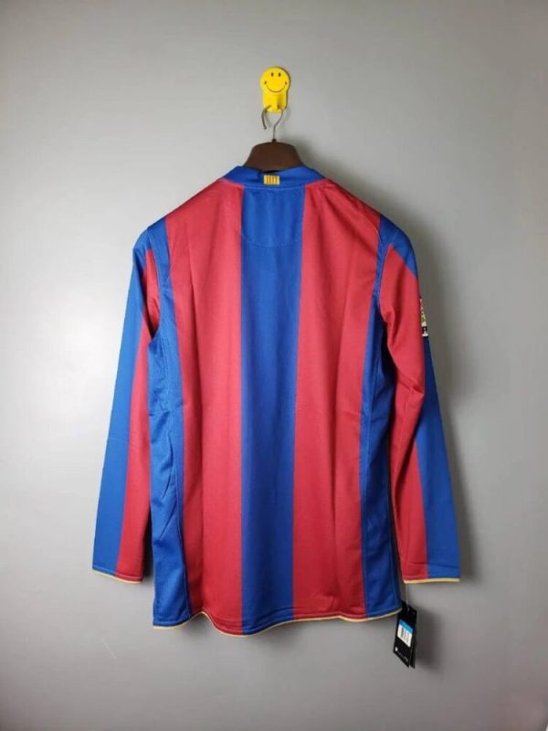 Barcelona 2007/08 Home Long Sleeves Retro Jersey - Image 9