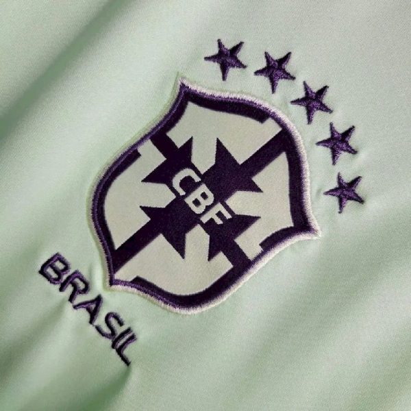 Brazil 2023/24 Light Green Polo Jersey - Image 5