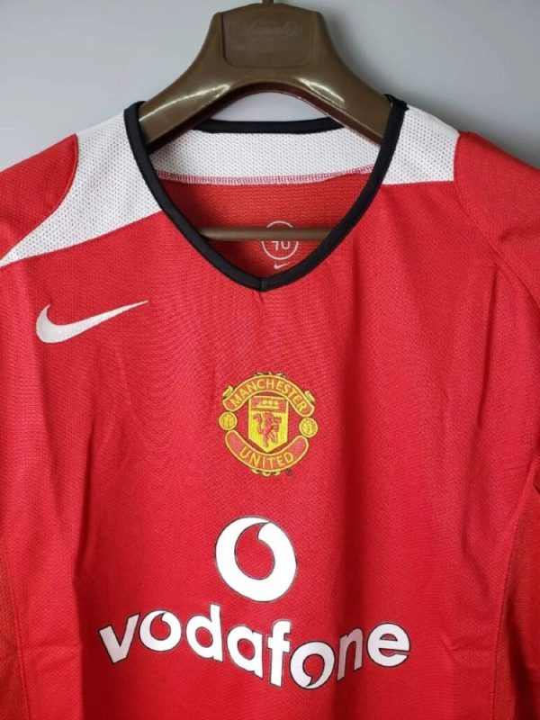Manchester United 2004/06 Home Long Sleeves Retro Jersey - Image 4