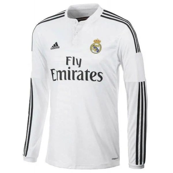 Real Madrid 2014/15 Home Long Sleeves Retro Jersey - Image 11