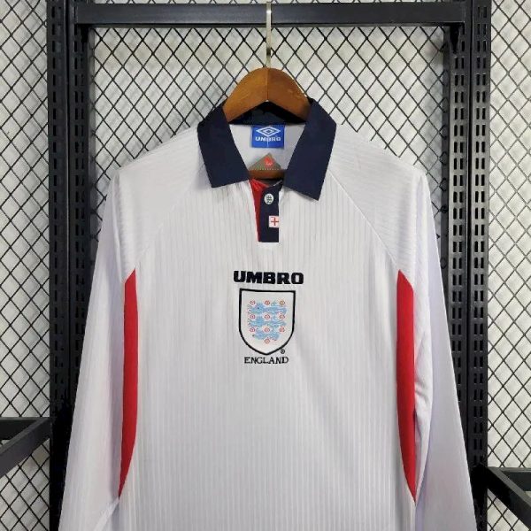 England 1998 Home Long Retro Jersey - Image 2