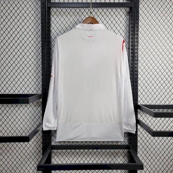 England 2005 Home Long Sleeves Retro Jersey - Image 5