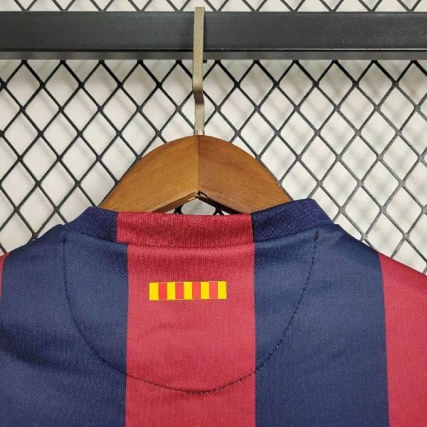 Barcelona 2014/15 Home Kids Retro Jersey And Shorts - Image 7