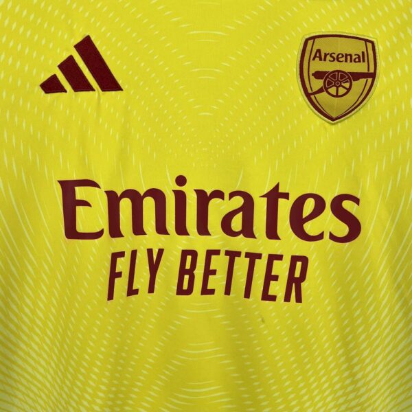Arsenal 2025/26 Yellow Goalkeeper Jersey - Image 5