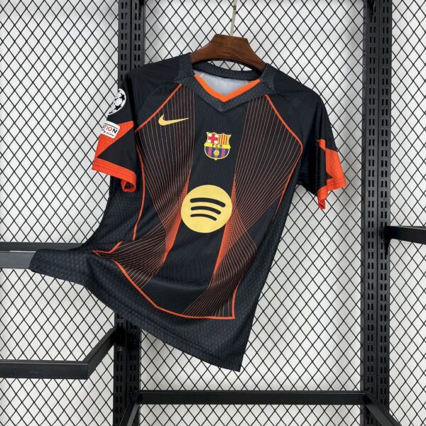 Barcelona 2025/26 Black Orange Special Edition Jersey (With Champions League)