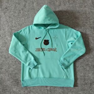 Barcelona 2025 Travis Scott Edition Grass Green Football Hoodie