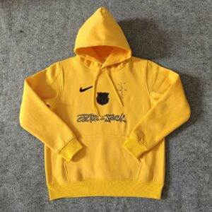 Barcelona 2025 Travis Scott Edition Yellow Football Hoodie