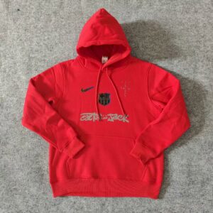 Barcelona 2025 Travis Scott Edition Red Football Hoodie