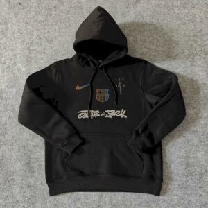 Barcelona 2025 Travis Scott Edition Black Football Hoodie