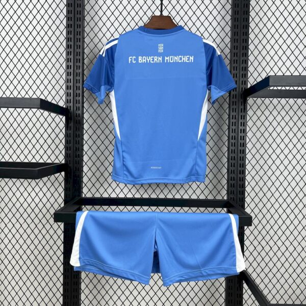 Bayern Munich 2025/26 Blue Goalkeeper Kids Kit - Image 2