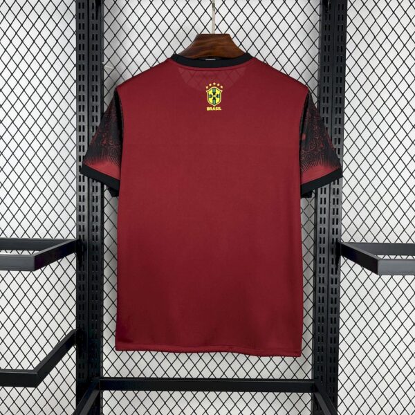 Brazil 2025/26 Jordan Black And Red Special Edition Jersey - Image 2