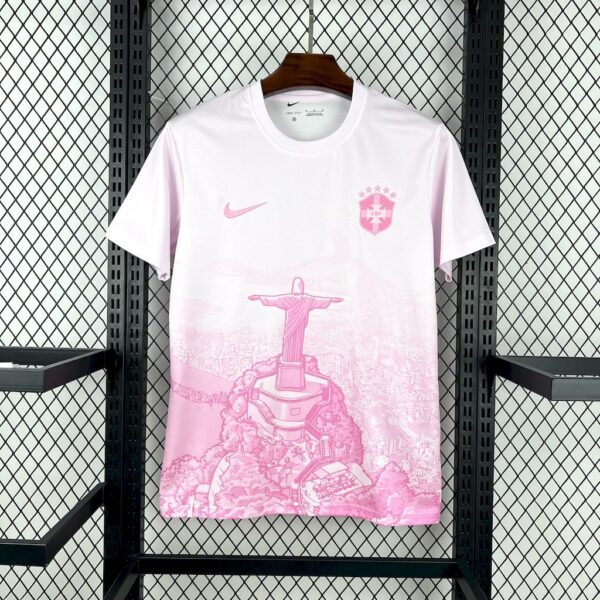 Brazil 2025/26 Pink White Jersey - Image 3