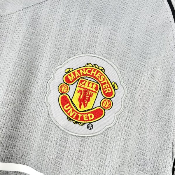 Manchester United 2007/08  Grey Goalkeepe Long Sleeves Retro Jersey - Image 6