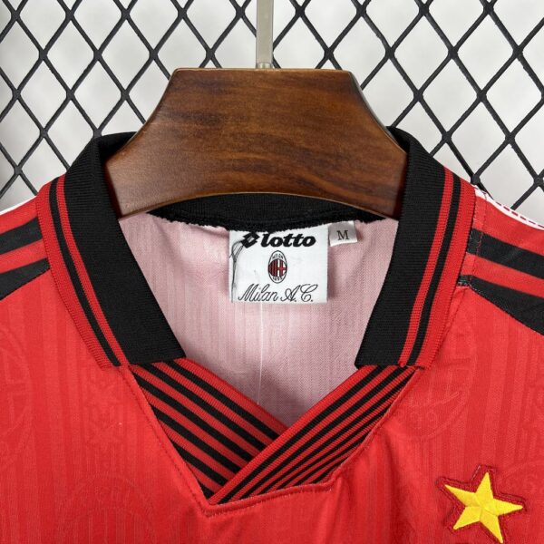 Ac Milan 1998/99 Away Red Retro Jersey - Image 8
