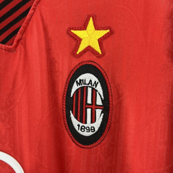 Ac Milan 1998/99 Away Red Retro Jersey - Image 6