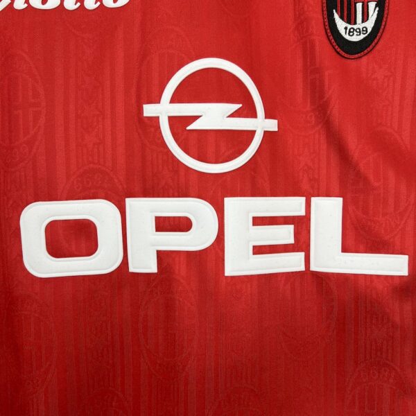 Ac Milan 1998/99 Away Red Retro Jersey - Image 5