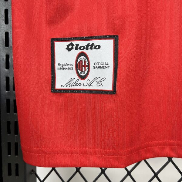 Ac Milan 1998/99 Away Red Retro Jersey - Image 4