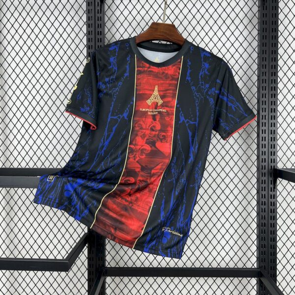 Paris Saint-Germain 2025/26 (Campeones De Europa) Red And Blue Jersey