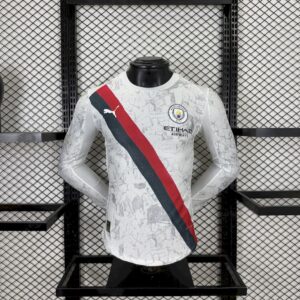 Manchester City 2025/26  Away Long Sleeves Jersey Player Version