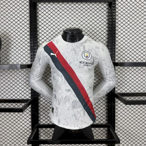 Manchester City 2025/26  Away Long Sleeves Jersey Player Version