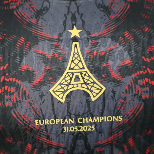 Paris Saint-Germain 2025/26 (Campeones De Europa) Grey Jersey Player Version - Image 3