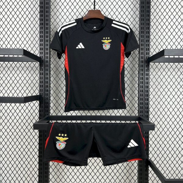 Benfica 2025/26 Black Pre-Match Training Suit Kids Kit
