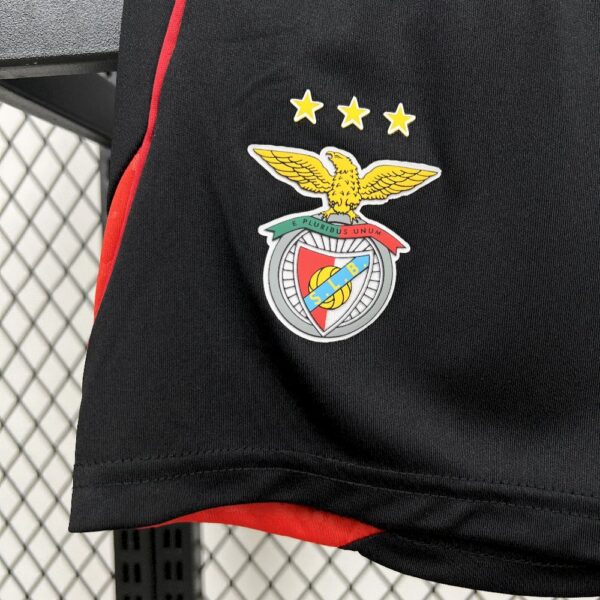 Benfica 2025/26 Black Pre-Match Training Suit Kids Kit - Image 4