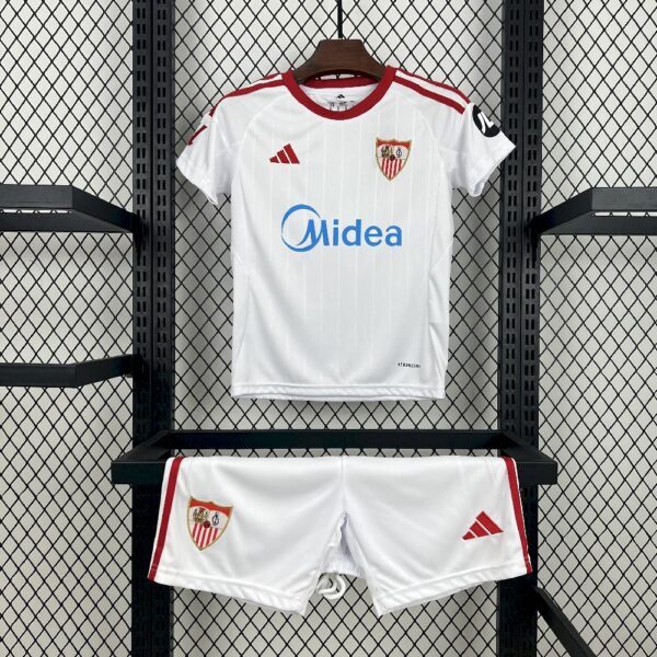Sevilla Fc 2025/26 Home Jersey Kids Kit